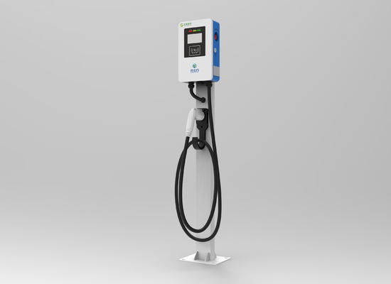 ホワイト&ブルー 7KW AC EV 充電台 オフィス ホテルの駐車場