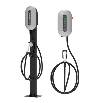 7KW/32A シルバー 壁掛け / コラム 電気自動車 充電台 電気自動車 充電器