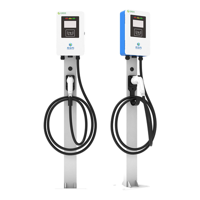 良い価格 7KW 11KW 21KW ブルーアンドホワイト コラム / 床立シングルガン 電動車両 AC 充電台 オンライン