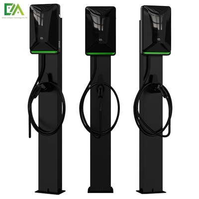 220V 380V 7kW 11KW 22KW 黒い列型AC充電台 家庭用電気自動車
