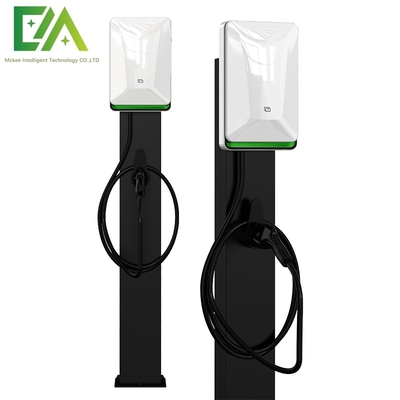 7KW 11KW 21KW パールホワイト コラム / 床型 シングルガン 電気自動車 AC 充電台