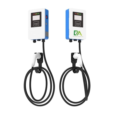 良い価格 7KW 11KW 22KW 32A 青と白の壁掛け電動車 家庭用シングルガンAC充電器 オンライン