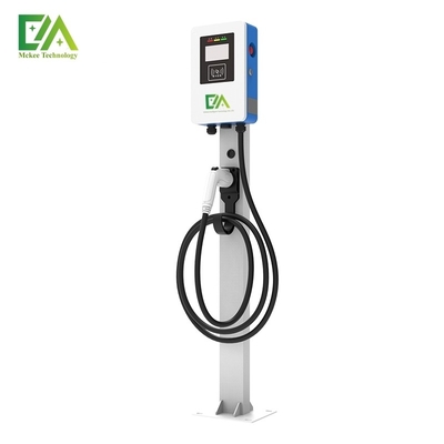 家庭用商用ブルーアンドホワイト 7KW/11KW/22KW シングルガンAC充電台/電気自動車充電台