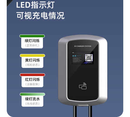 モード3 22KW 3相 欧州規格 電気自動車充電器 タイプ2 電気自動車充電ステーション ウォールボックス 電気充電ステーション AC充電パイル