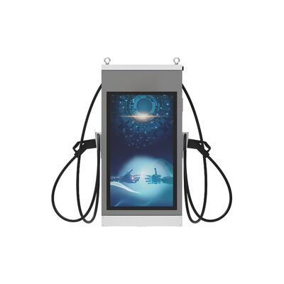 多機能商用直流電動自動車充電器 55インチ広告LCD IP54 空気冷蔵型OCPP1.6J 240kW 駐車場高速道路車両運用用