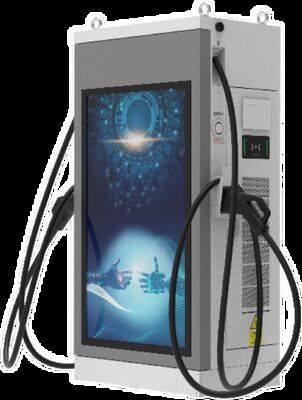 良い価格 120kW DC 急速充電器 電気自動車用に設計され,ダブル充電コネクタと55インチ広告ディスプレイを装備 オンライン