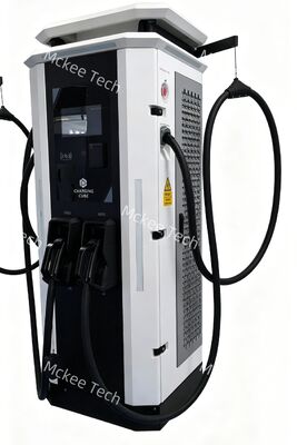 良い価格 80kW Swing-arm Structure Dual-Gun Adaptive EV Charging Pile with Intelligent Power Distribution オンライン