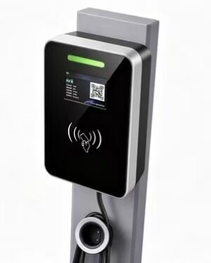 良い価格 柱型 構造 方形 ガラス 壁式 EV 充電器 Type1 7.6kw 32A 85V から 265V IP54 UL94 V0 5.64 インチ LCD ディスプレイ AC 充電ステーション オンライン