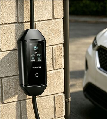 良い価格 McKee Q2 ポータブルタイプ1 AC EV充電器 1.92kW 6A～16A 3.67インチLCD IP54 UL94 V0 85V～265V 家庭用屋外充電用 オンライン