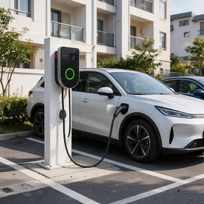 良い価格 壁掛け・柱取り付け可能 U字型 Type2 AC EV充電ステーション 11kW 16A 380V ±10% IP54 4.59インチ LCD内蔵 完全な多重安全保護 EVSE オンライン