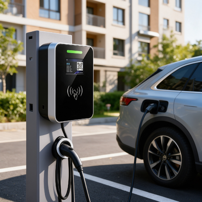 良い価格 壁柱 マウント スクウェア ガラス AC EV 充電器 US Type1 11.5kW 48A 85V 265V IP54 5.64 インチ LCD ディスプレイ マルチシーン 住宅用ライト 商用充電ステーション オンライン