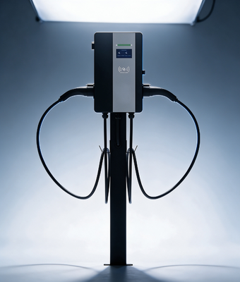 良い価格 高出力CLF AC 44D着陸EV充電器 タイプ1 44KW デュアルガン AC充電設備 IP54 OCPP1.6J 4.3インチカラータッチスクリーン 総出力64A オンライン