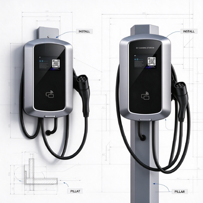 良い価格 11.5KW タイプ 1 AC EV 充電器コンパクト 340x190x80mm コントロール ボックス米国標準充電ウォールボックス オンライン