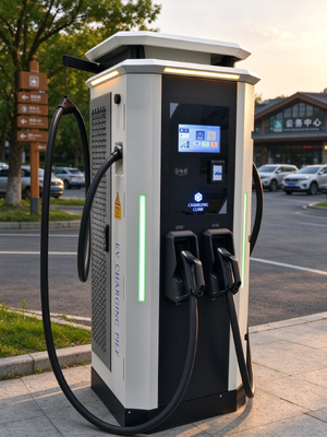 120kW DC EV 充電器 CCS1 CCS2 CHAdeMO GB/T 200-1000V OCPP 1.6J 10 インチ画面急速充電ステーション