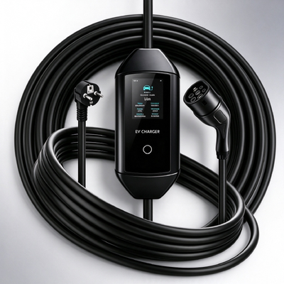 良い価格 ACポータブルEV充電器 タイプ2 32A 7kW 230V IEC 62196 9層安全保護付き オンライン