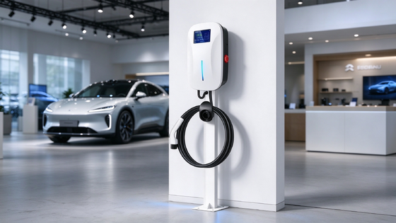 良い価格 22kW タイプ2 壁掛け AC EV充電器 デュアルガン 11kW/ポート OCPP 1.6J 4G LAN WiFi IP54 公共ウォールボックス オンライン