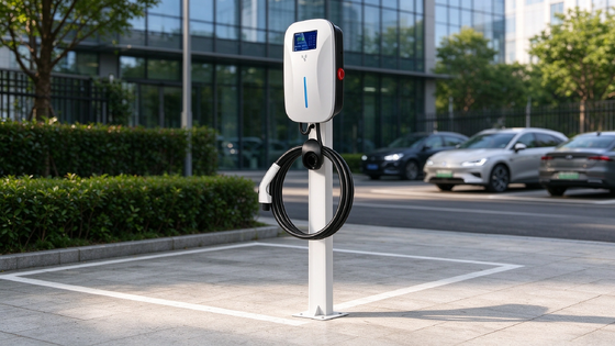 良い価格 22kW タイプ 2 床置き AC EV 充電器デュアルガン 32A OCPP 1.6J RFID VIN QR IP54 商用充電パイル オンライン