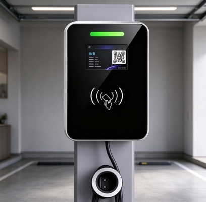 良い価格 7.6kW タイプ1 AC EV充電器 スクエア強化ガラスウォールボックス 32A J1772 ホーム オンライン